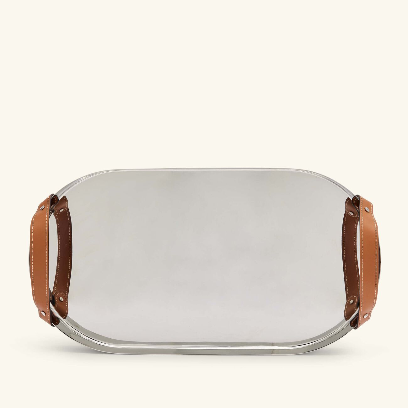 رالف لورين هوم صينية الضيافة وايت مستطيلة كبيرة من الستانلس ستيل