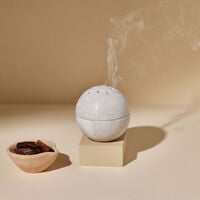 light of sakina grey stone incense burner