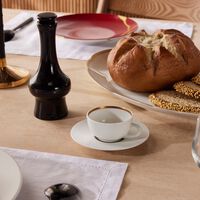 bernardaud kronos or coffee cup   saucer white