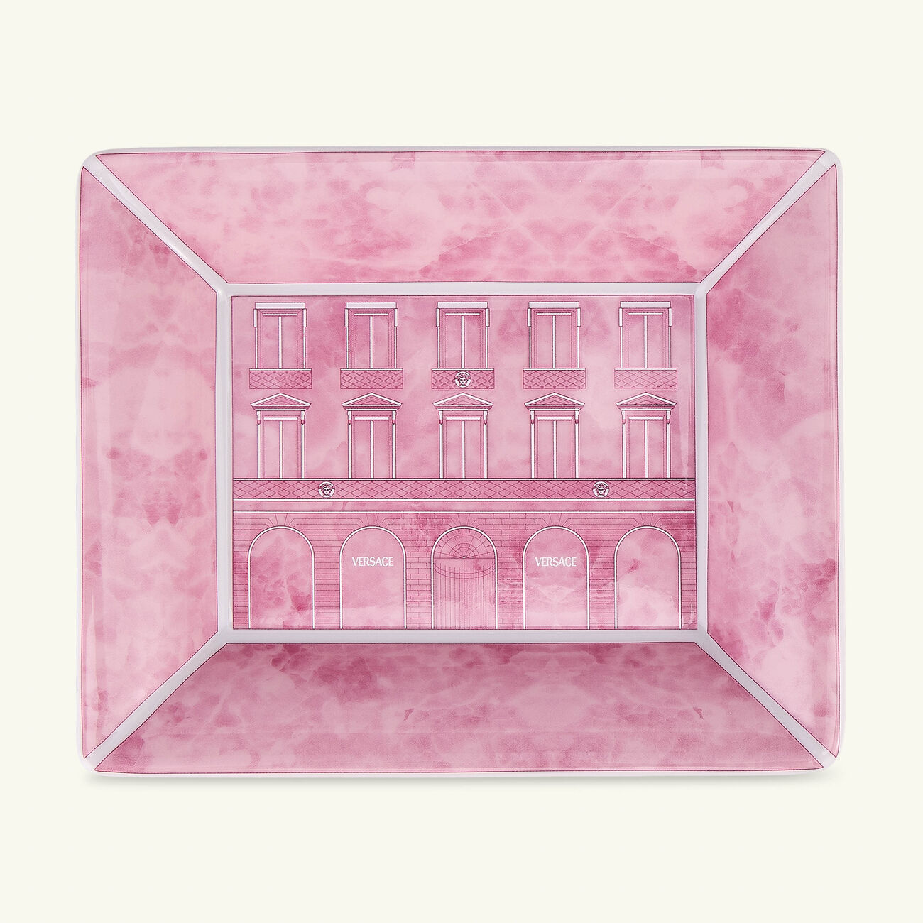 Palazzo Decorative Tray Squre Pink versace palazzo decorative tray squre pink
