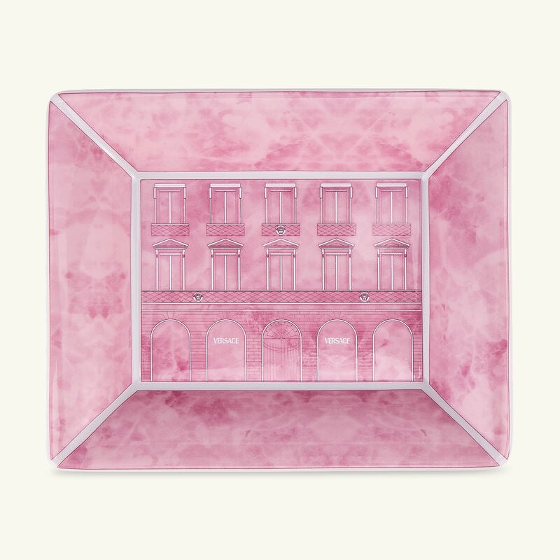 Palazzo Decorative Tray Squre Pink versace palazzo decorative tray squre pink