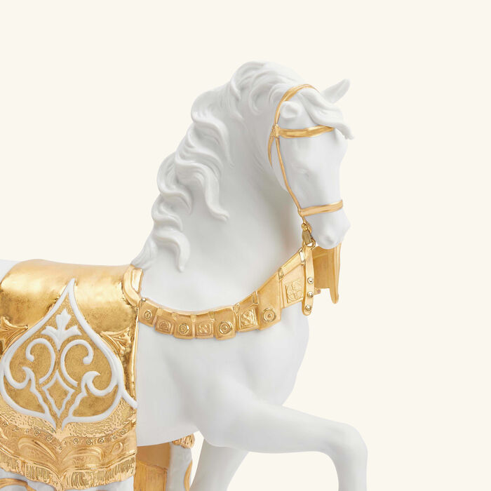 A Regal Steed Horse Sculpture Large Gold lladro a regal steed horse sculpture large gold