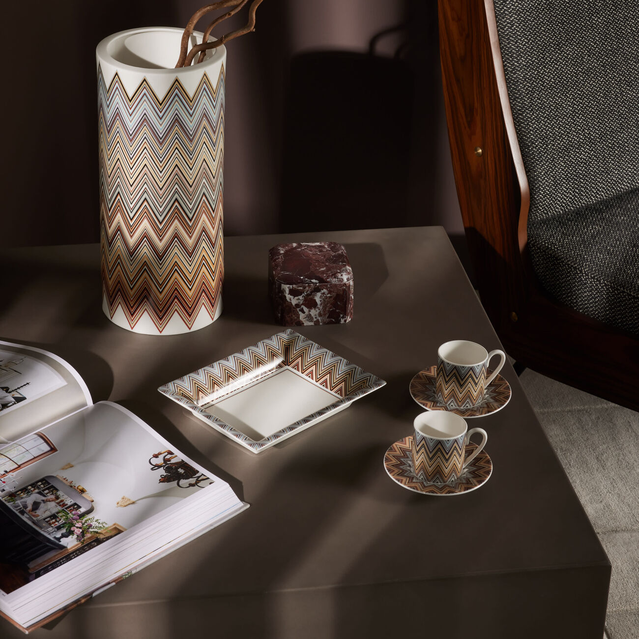 missoni home zig zag jarris trinket tray rectangular small