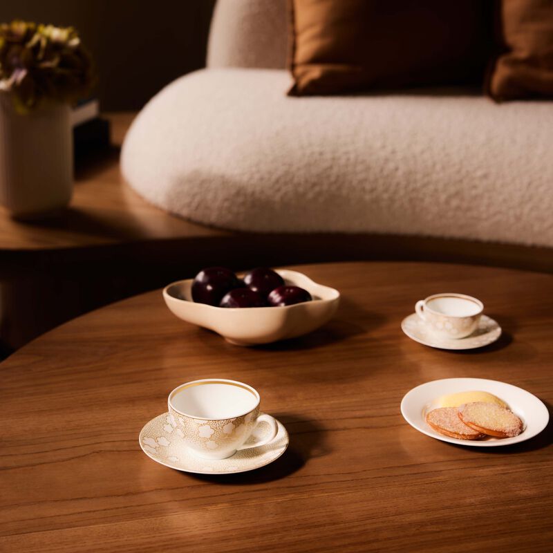 bernardaud reves tea cup   saucer gold