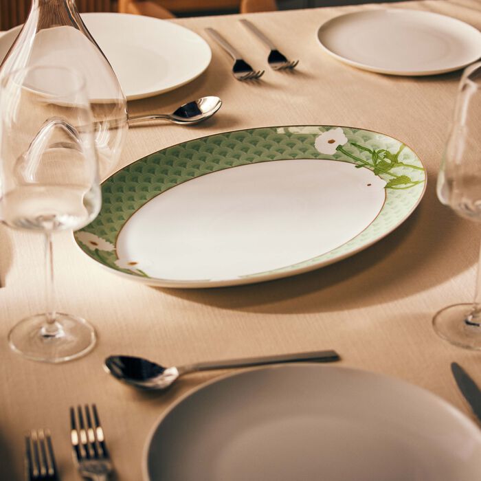 Praiana Serving Platter Oval Green 38cm bernardaud praiana serving platter oval green 38cm