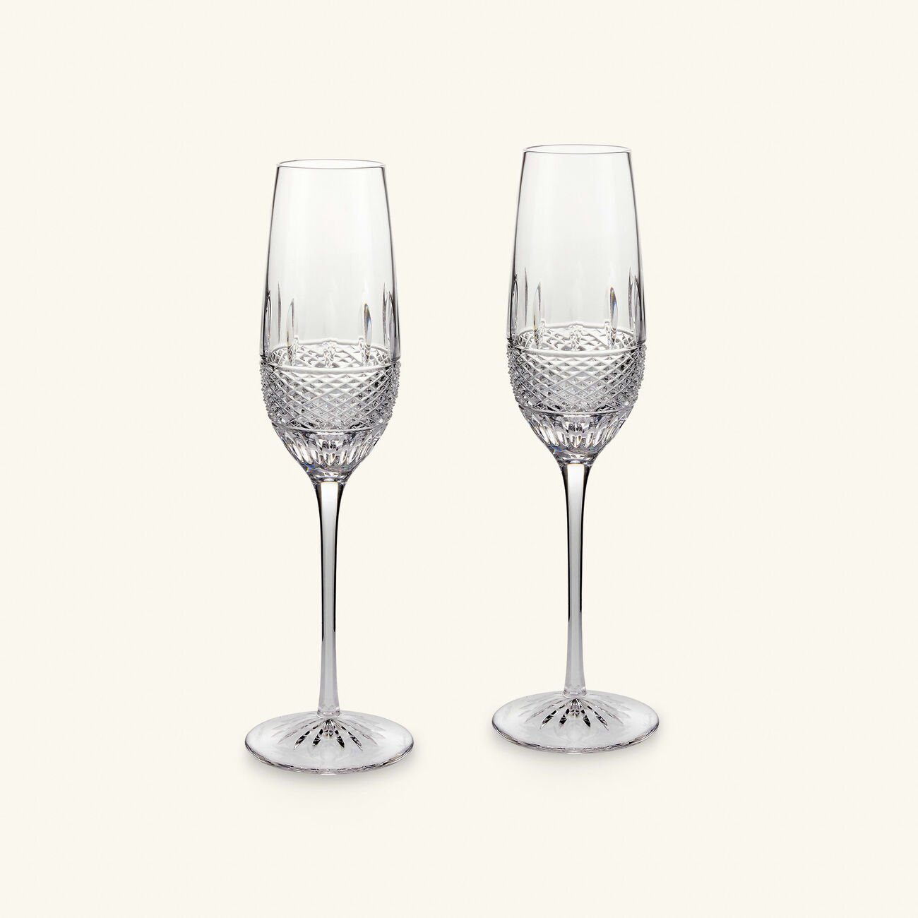 waterford mastercraft irish champagne glasses set of 2