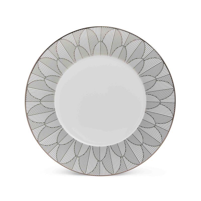 Porcelain Malmaison Platinum Impériale Dinner Plate, large