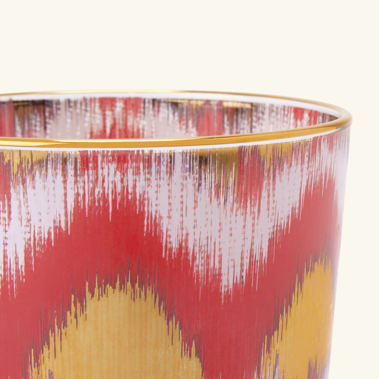 les ottomans ikat tumbler glass red