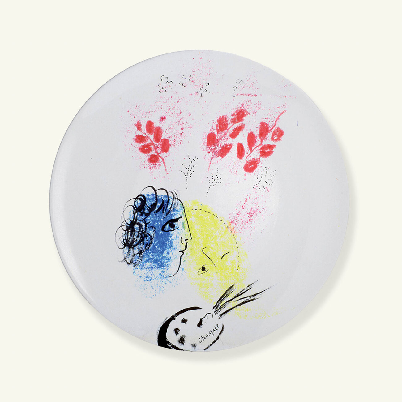 bernardaud marc chagall plate round gift box set of 6