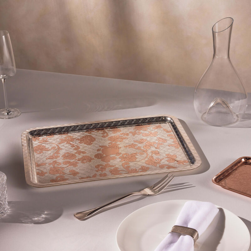 christofle jardin d eden serving tray rectangular large silver plated