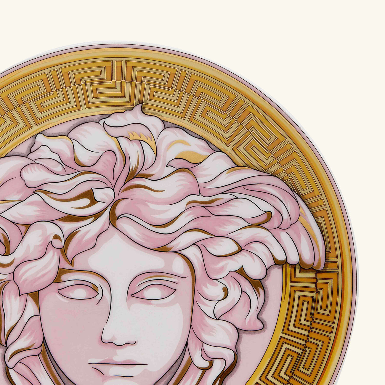 Medusa Amplified Pink Coin Bread & Butter Plate Round Pink 17cm versace medusa amplified pink coin bread butter plate round pink 17cm