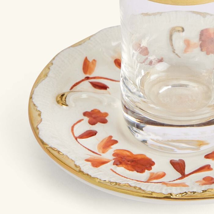 Taormina Arabic Tea Cup & Saucer Red villari taormina arabic tea cup saucer red