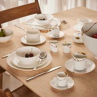 برناردو طقم كينتسوغي مؤلف من 6 فناجين قهوة مع صحونها باللون الأبيض