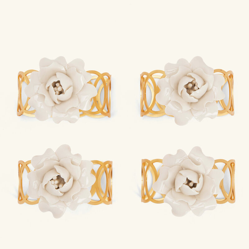 villari camelia napkin ring white set of 4