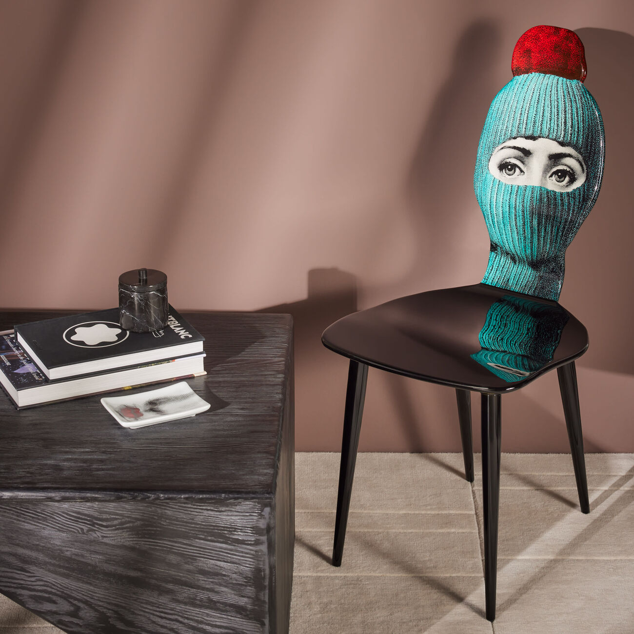 Lux Gstaad Chair Turquoise fornasetti lux gstaad chair turquoise