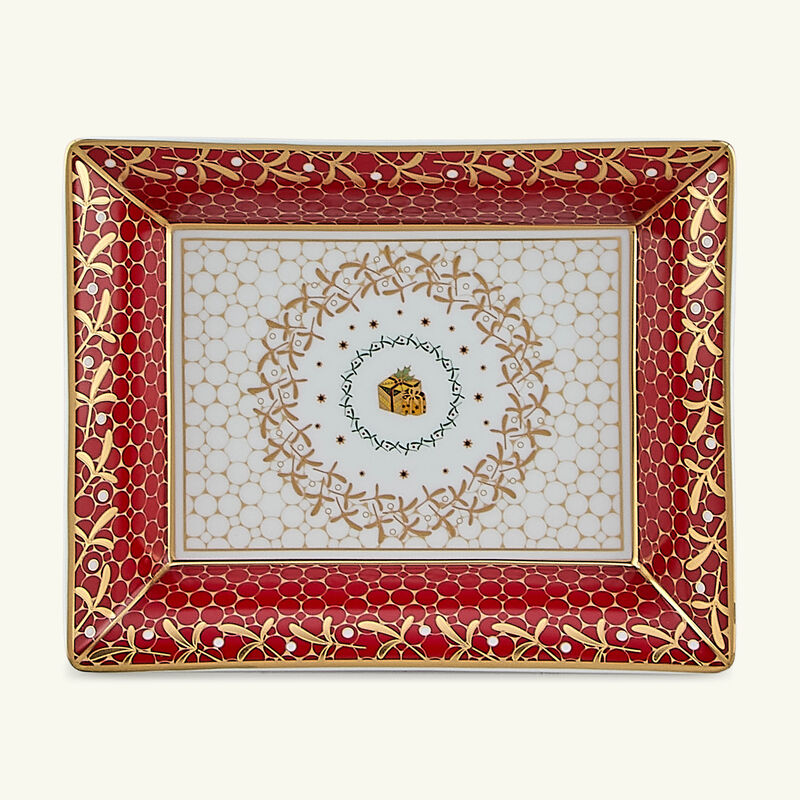 Noel Ashtray Rectangular Red bernardaud noel ashtray rectangular red
