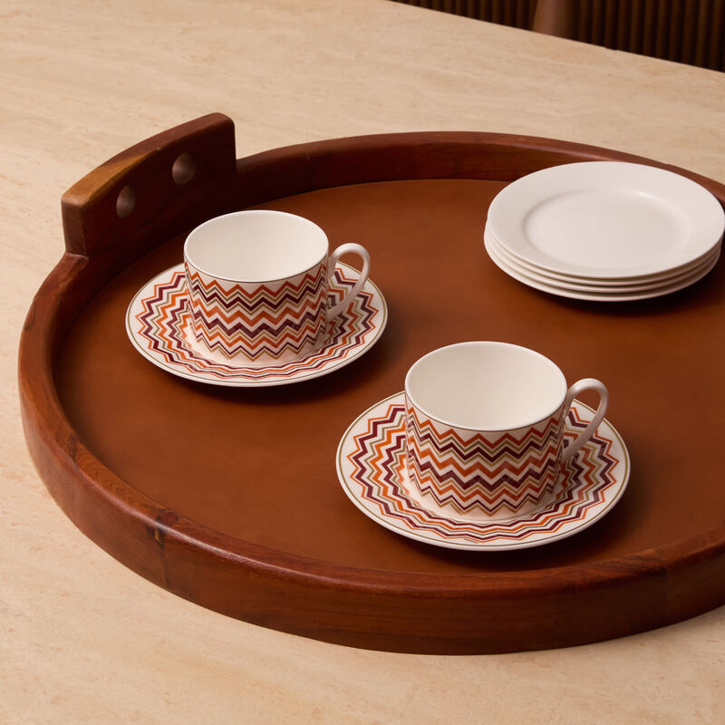 missoni home iconic tea cup   saucer multicolor