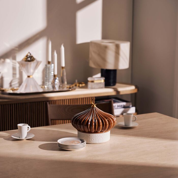 Majestic Nights Box with 4 Plates Brown lladro majestic nights box with 4 plates brown