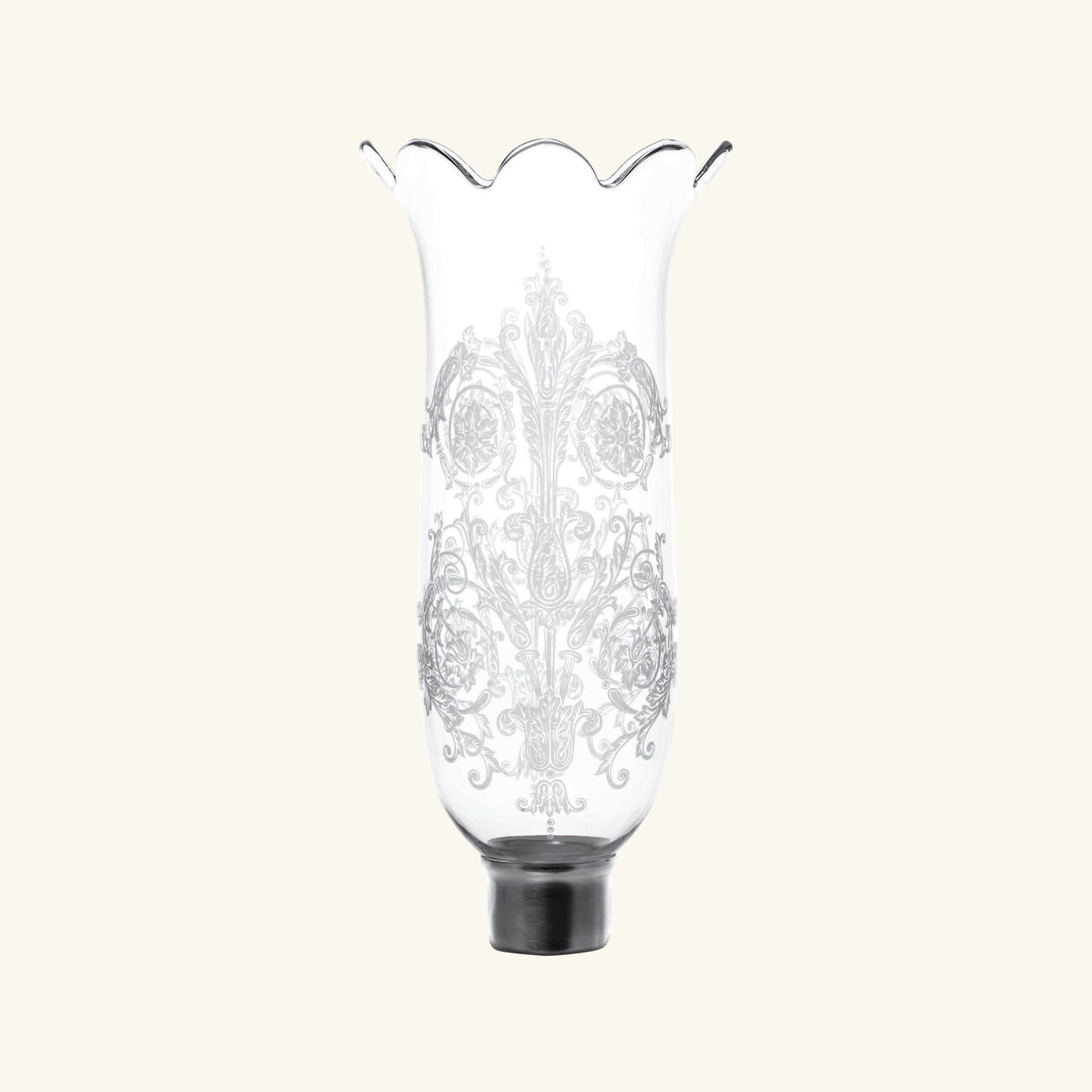 baccarat tulip hurricane shade acanthus silver