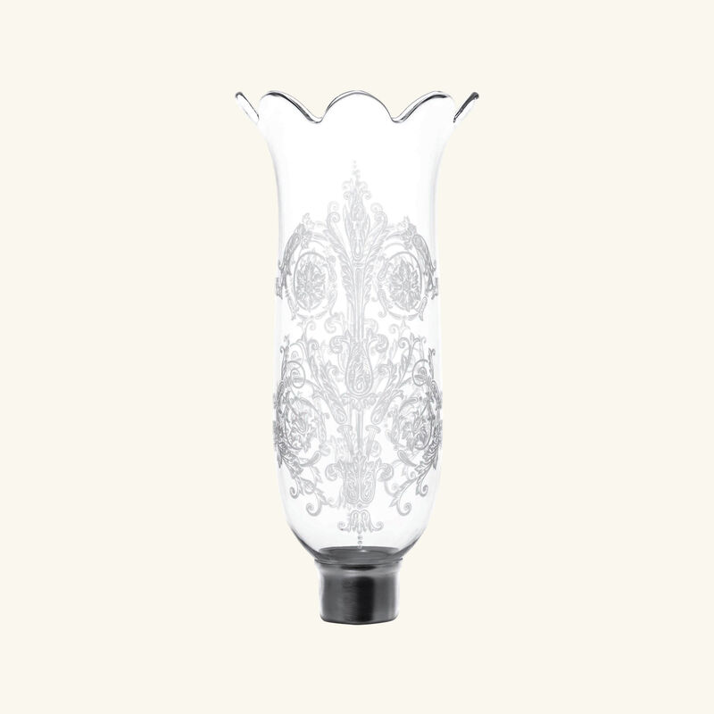 baccarat tulip hurricane shade acanthus silver