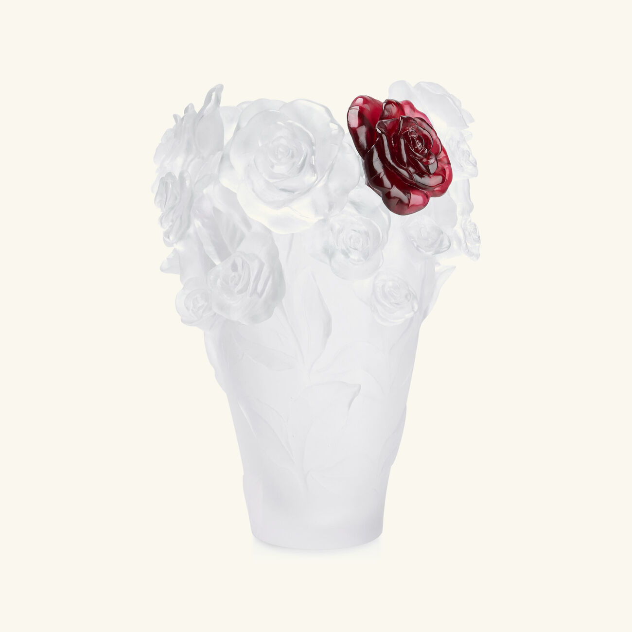 Rose Passion Vase Medium White Limited Edition daum rose passion vase medium white limited edition