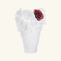 Rose Passion Vase Medium White Limited Edition daum rose passion vase medium white limited edition