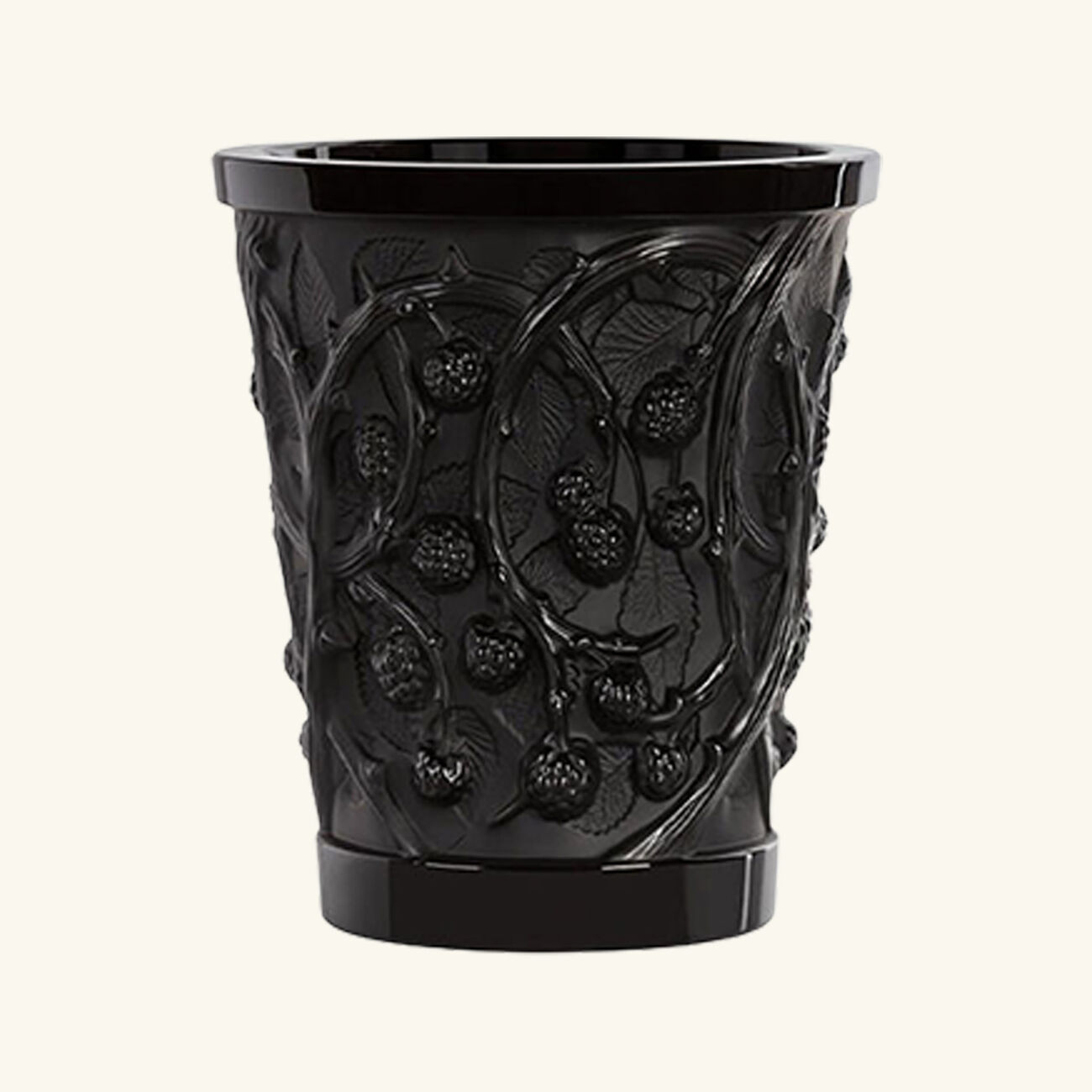 lalique mures vase black