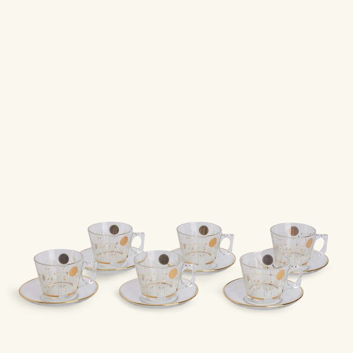 dimlaj hayat tea cup and saucer gold set of 6
