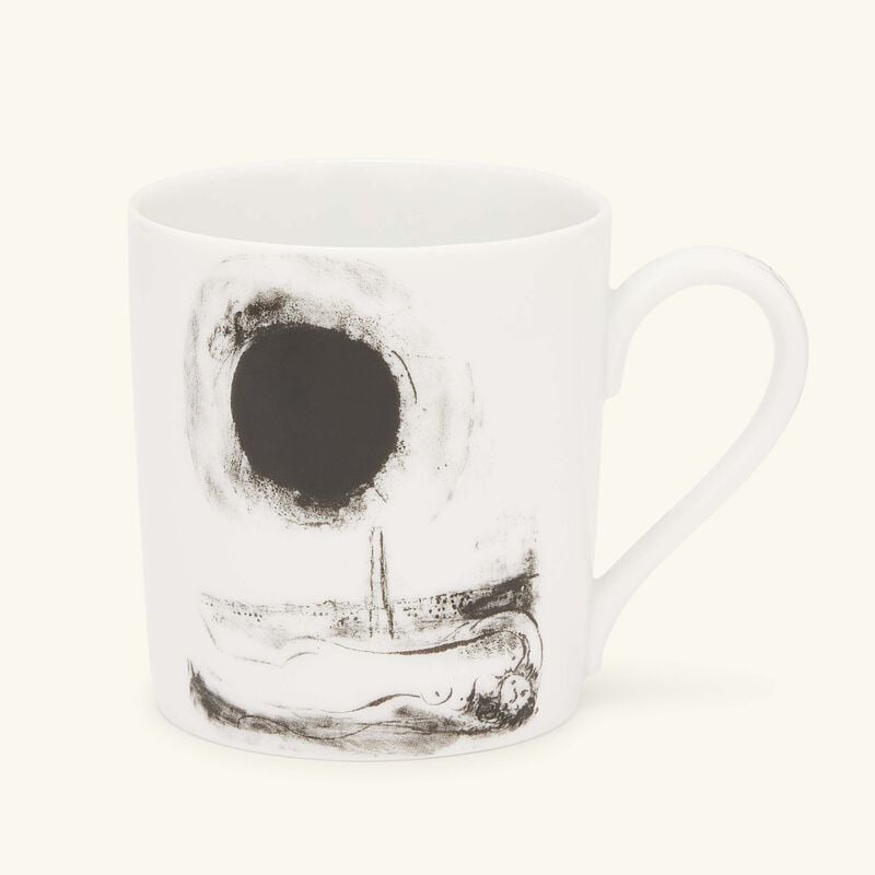 bernardaud chagal le soleil noir sur paris mug white