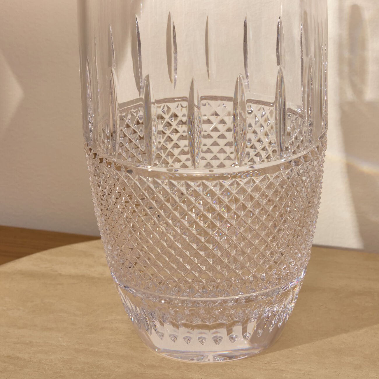 waterford mastercraft irish lace vase medium clear