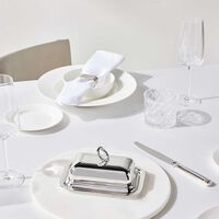 christofle vertigo butter dish silver plated