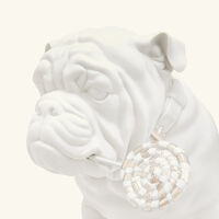 lladro bulldog with lollipop sculpture medium white