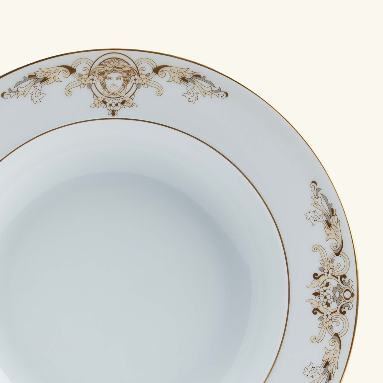 versace medusa gala dinner plate round white 22cm