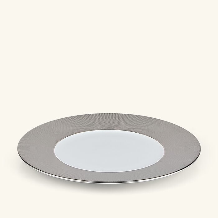 Maille Platine Rim Plate Silver 21cm bernardaud maille platine rim plate silver 21cm
