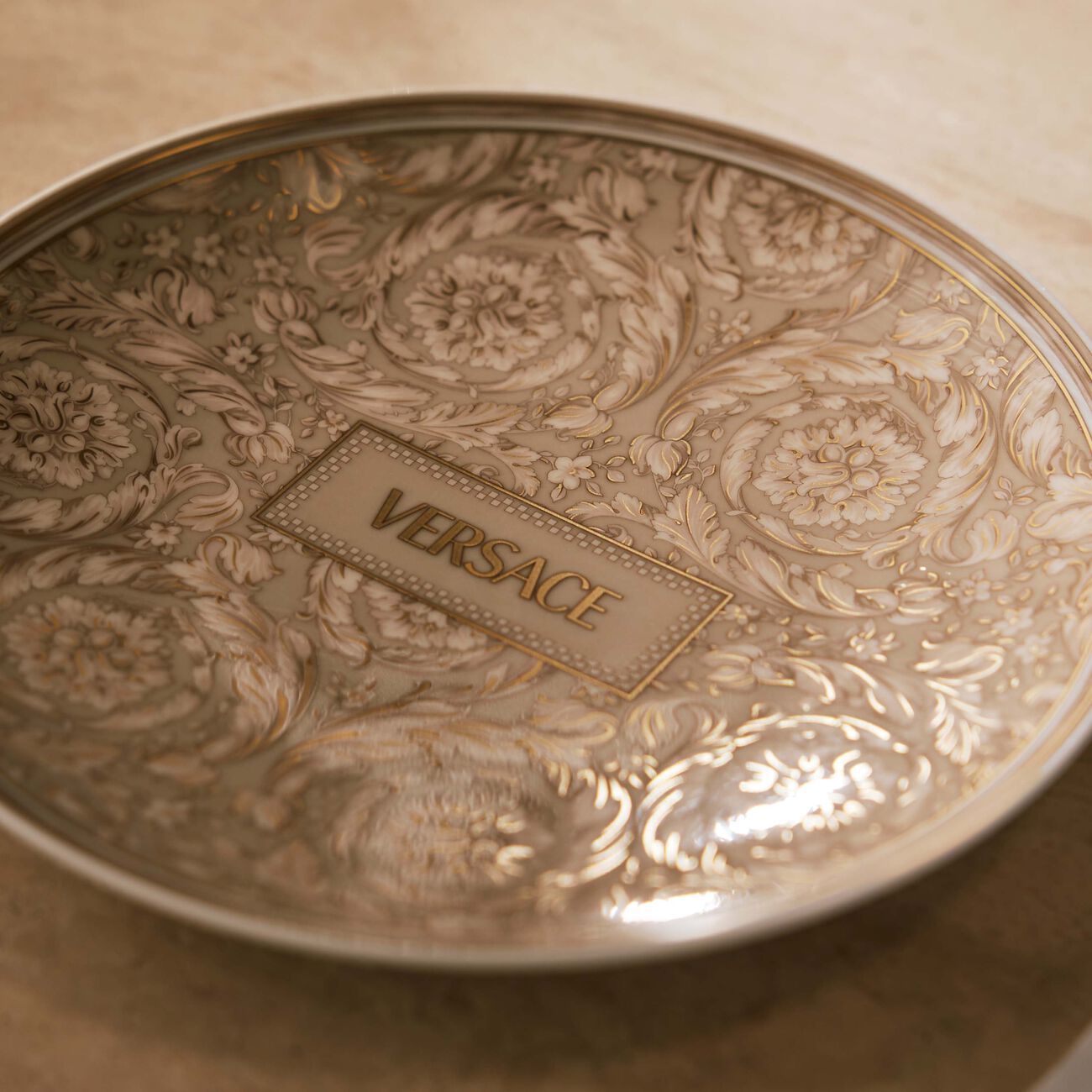 Barocco Beige Bread & Butter Plate Round 17 cm versace barocco beige bread butter plate round 17 cm