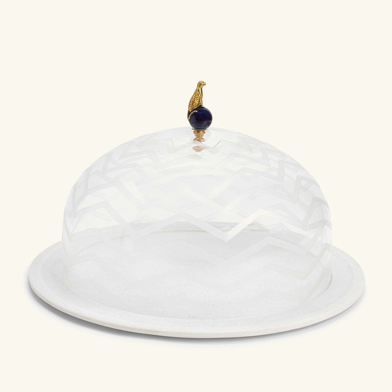 Ares Cloche Cake Plate Round White 31cm ira udaipur ares cloche cake plate round white 31cm