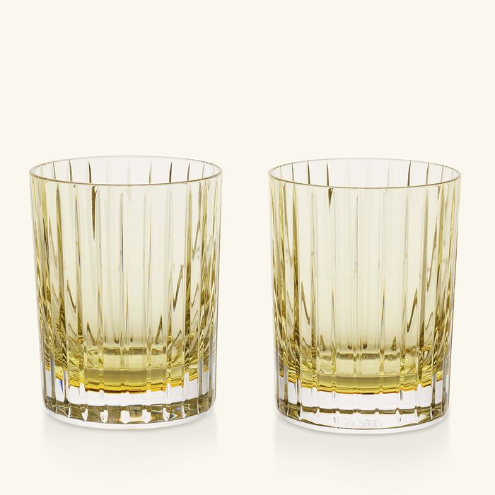 baccarat harmonie drinking glass yellow set of 2