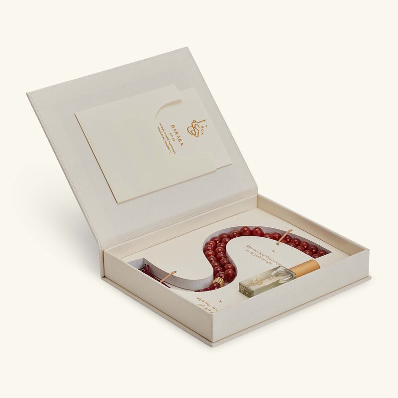 لايت اوف سكينة طقم بركة عقيق من مسبحة وعطر