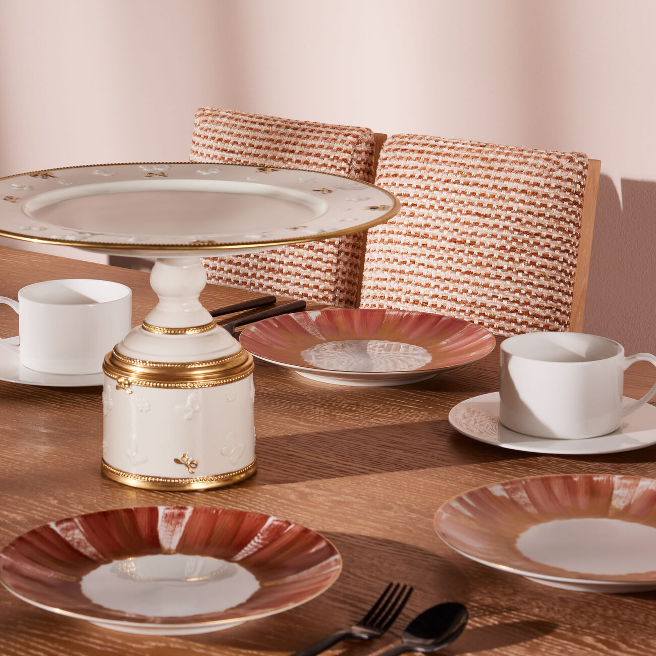 ماري داج طبق الحلويات باناش دائري برتقالي 21 سم