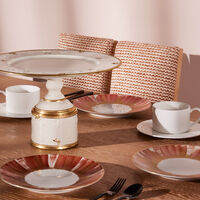 ماري داج طبق الحلويات باناش دائري برتقالي 21 سم