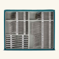 Albi Acier 110 Piece Flatware Set with Chest Stainless Steel christofle albi acier 110 piece flatware set with chest stainless steel