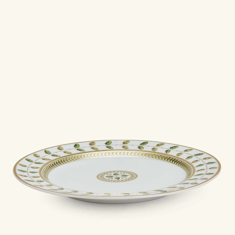 bernardaud constance dessert plate round green 19cm