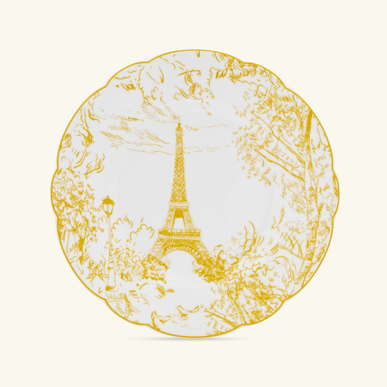 bernardaud tout paris salad plate round 21cm set of 6