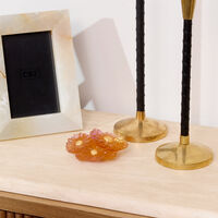 daum or d abeille flower figurine orange