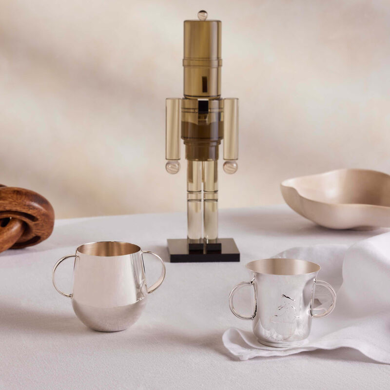 كريستوفل فنجان سافان للأطفال الرضع باللون الفضي