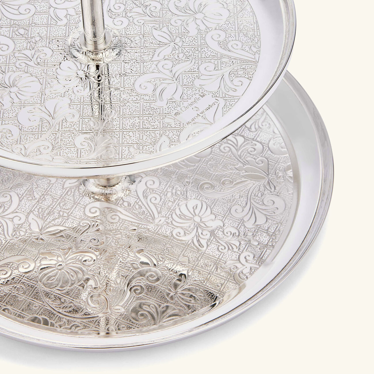 كريستوفل قاعدة الكيك جاردان ديدن من ثلاث طبقات مطلية بالفضة