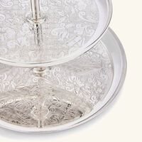 كريستوفل قاعدة الكيك جاردان ديدن من ثلاث طبقات مطلية بالفضة