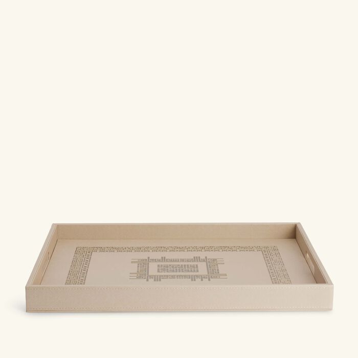 dimlaj shafa serving tray rectangular beige 49x36cm