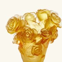 Rose Passion Vase Small Yellow daum rose passion vase small yellow