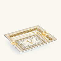 فيرساتشي منفضة فيرتوس جالا مستطيلة صغيرة بيضاء